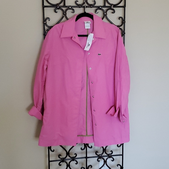 SOLD!!! LACOSTE Pink Jacket - Size 42/10 - Picture 1 of 6